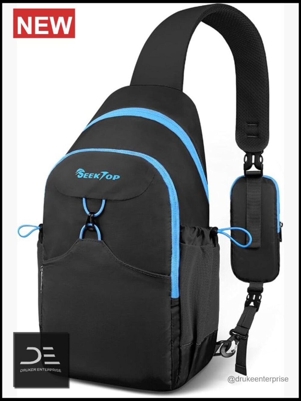 RFID Anti-Theft Crossbody Sling Backpack - Waterproof Nylon Daypack